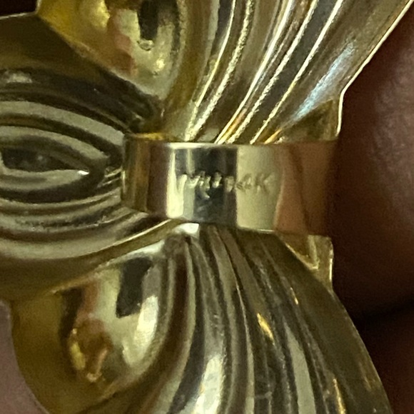 Beautiful Exquisite Solid 14K Gold Angel Wings/Butterfly Pendant Slide. Unique! - Picture 9 of 12